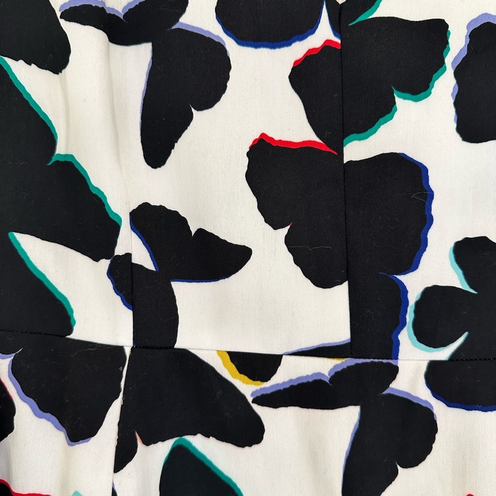 Kate Spade Black and White Butterfly Midi Dress Size 10 - Picture 4 of 13